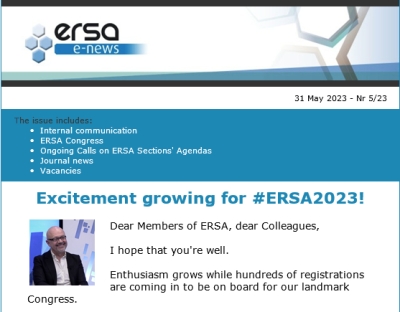 ERSA Monthly E-news - May 2023
