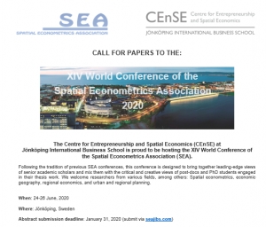 Call for papers SEA 2020