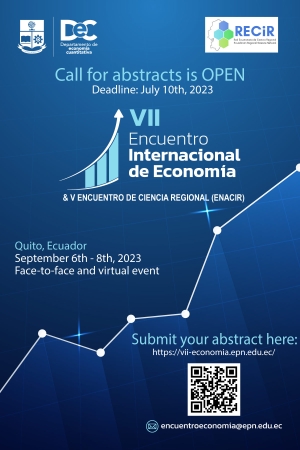 Ecuadorian Section | Call for papers: VII Economic Meeting and the V Meeting of Regional Science (ENACIR), 6-8 September 2023