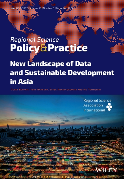 The latest issue of Regional Science Policy & Practice are available! Volume 13, Issue 6, December 2021