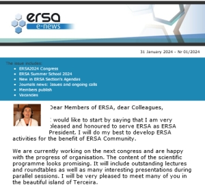 ERSA Monthly E-news - January 2024