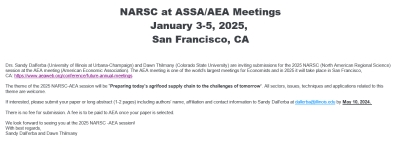Call for Papers: 2025 NARSC-ASSA session