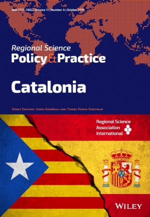 The latest issue of Regional Science Policy &amp; Practice are available! Volume 11, Issue 5, Special Issue: Catalonia, Pages 757-876, November 2019