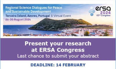 ERSA Congress 2024 | Last chance to submit your abstract (and) paper
