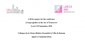 Call for papers for the conference Living together in the city of Tomorrow, Lyon 9-10 September 2020