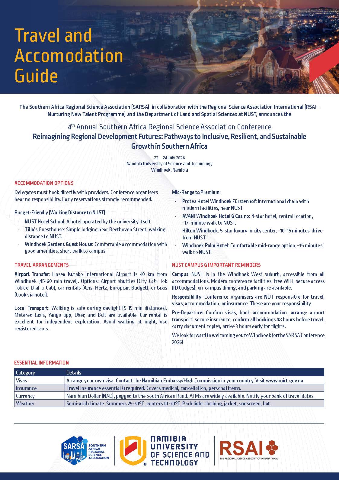 Call for Papers SARSA 2026 Página 3