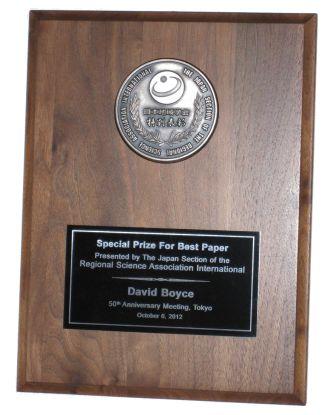 Boyce Special Prize for Best Paper 2012 22