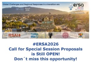 #ERSA2026 Call for Special Session Proposals is still OPEN! Don&#039;t miss this opportunity!