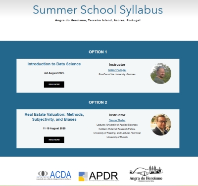 Portuguese Section | Call for Applications | Two Summer School Syllabus, 4-8 August 2025 and 11-15 August 2025 at Angra do Heroísmo, Terceira Island, Azores, Portugal