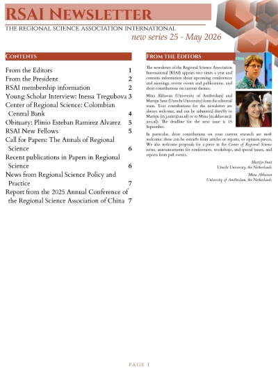 RSAI Newsletter (May 2026)