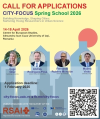 RSAI NNT2026 | Call for Applications: CITY-FOCUS Spring School 2026, 14-18 April 2026 Centre for European Studies, Alexandru Ioan Cuza University of Iași, Romania