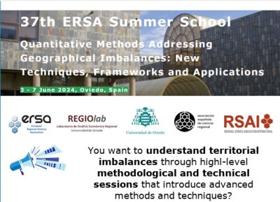 Apply for ERSA Summer School in Oviedo, Spain, 3-7 June 2024