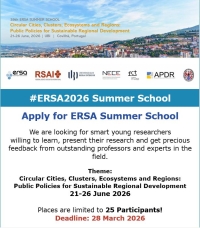 RSAI NNT2026 | Apply for ERSA Summer School in Covilhã, Portugal, 21–26 June 2026